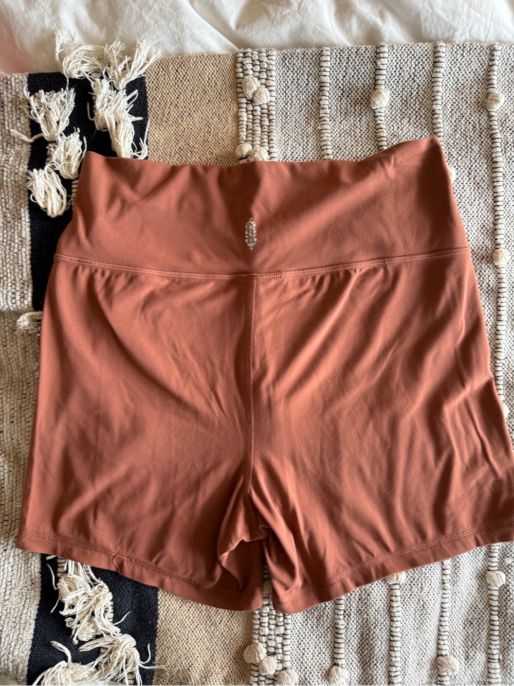 FP Movement by Free People High-Waist Rust Bike Shorts